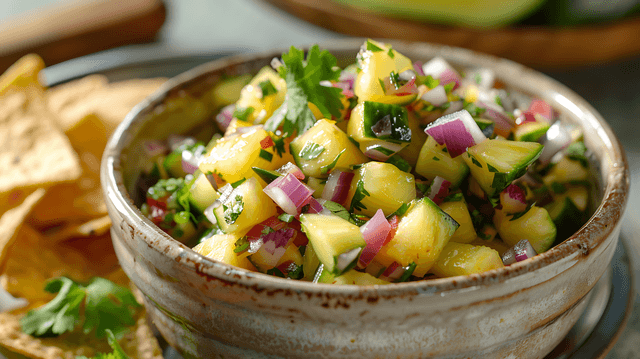 Pineapple Cucumber Salsa